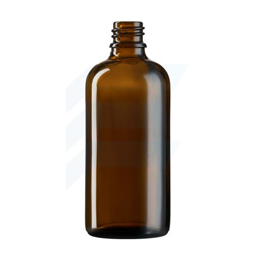 Bouteille en verre sans couvercle, marron, 100 ml