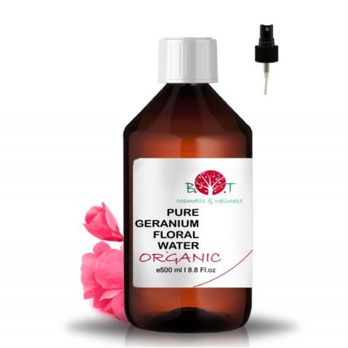 Eau florale de géranium avec spray, bio