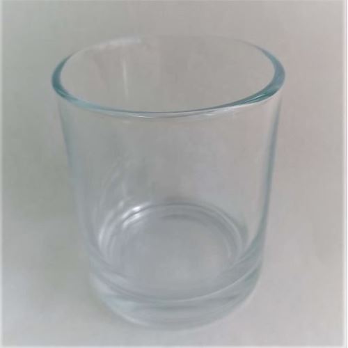 Bougeoir en verre transparent, 180 ml