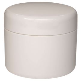 Pot de crème en plastique incl. couvercle central, blanc 30 ml