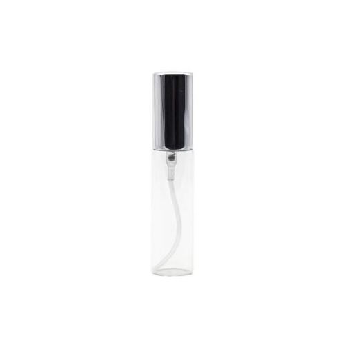 Flacon de parfum en verre avec atomiseur et couvercle argenté, 10 ml