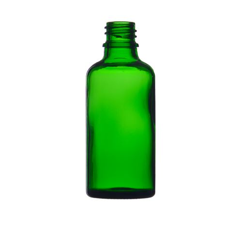 Bouteille en verre sans couvercle, verte, 50 ml