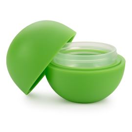 Récipient pour baume à lèvres en plastique en forme d'œuf, vert, 7,4ml