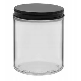 Emballage en verre avec couvercle noir 300ml