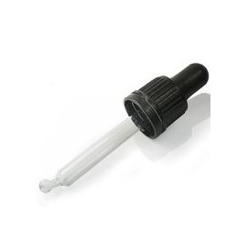 Bouchon à anneau de verrouillage avec pipette noire pour flacon de 5 ml