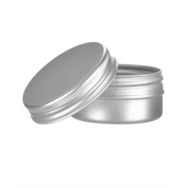 Boîte en aluminium avec couvercle, ronde, 30 ml