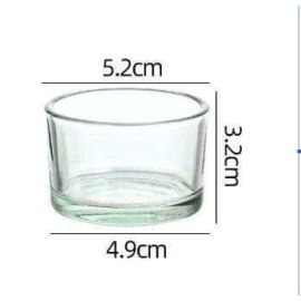 Récipient rond en verre transparent pour bougie chauffe-plat, 1 pc