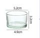 Récipient rond en verre transparent pour bougie chauffe-plat, 1 pc