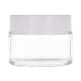 Pot de crème en verre avec couvercle transparent, 50 ml