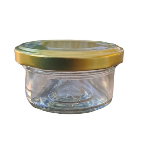 Pot en verre avec couvercle transparent, 65 ml