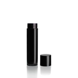 Tube en plastique pour rouge à lèvres ou baume à lèvres noire, 4,5 ml