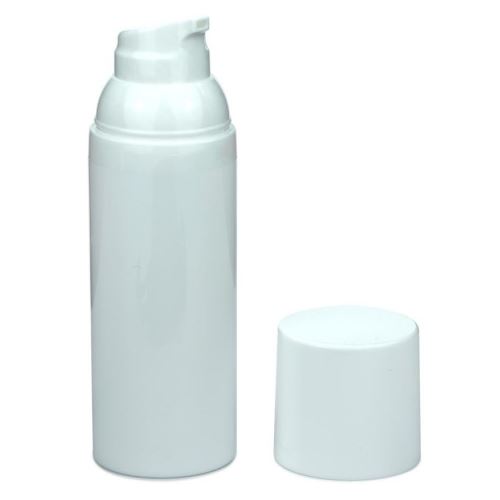 Flacon airless en plastique blanc 50ml