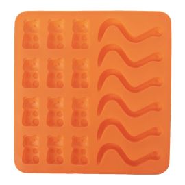 Moule en silicone - ours /vers de terre