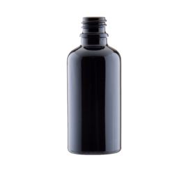 Flacon en verre noir sans bouchon, 50 ml