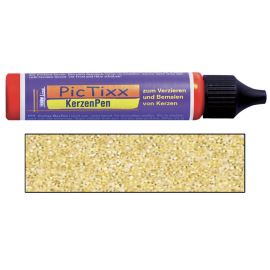 Stylo à cire pour peindre des bougies 29 ml, or avec paillettes