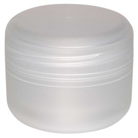 Pot de crème en plastique transparent avec opercule intérieur, 30 ml