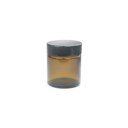 Pot en verre avec couvercle noir, brun, 30 ml