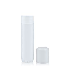 Tube plastique coulissant pour baume à lèvres, blanc, 15 ml