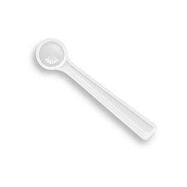 Cuillère doseuse en plastique transparente, 0,5 ml