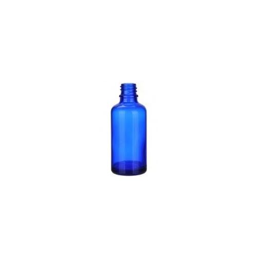 Flacon en verre, sans bouchon, bleu, 50 ml