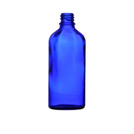 Flacon en verre bleu sans bouchon, 100 ml