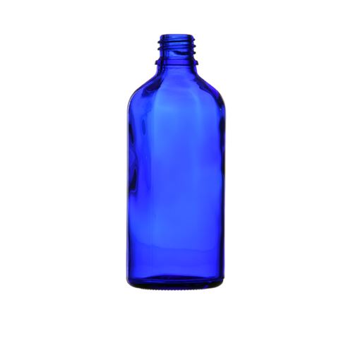 Bouteille en verre sans couvercle, bleue, 100 ml