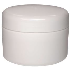 Pot en plastique avec opercule et couvercle, blanc, 15ml