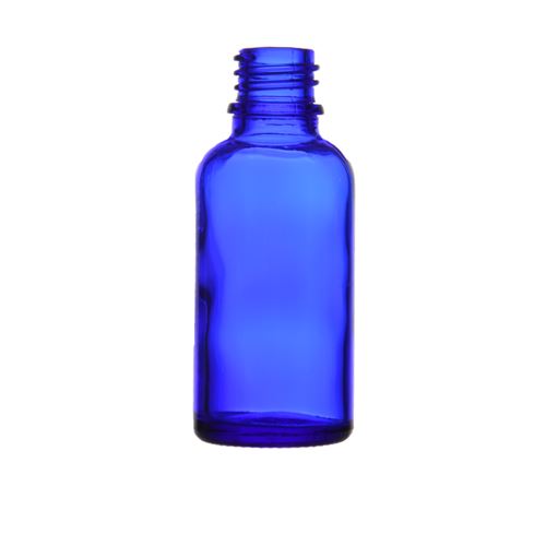 Bouteille en verre sans couvercle, bleue, 30 ml