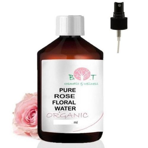 Eau florale rose avec spray, bio