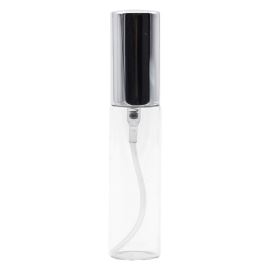 Flacon à parfum en verre avec vaporisateur et bouchon argenté, 10 ml
