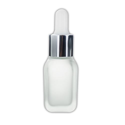 Flacon en verre avec pipette, transparent, 15 ml