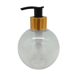 Bouteille plastique ronde avec pompe, 300 ml