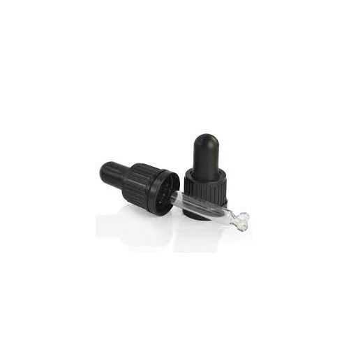 Bouchon à bague de securité avec pipette noire pour flacon de 15 ml avec col 18/415