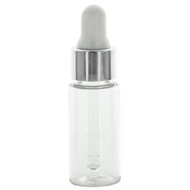 Flacon en plastique transparent avec pipette blanche, 5 ml