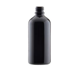 Bouteille en verre sans bouchon, noire, 100 ml
