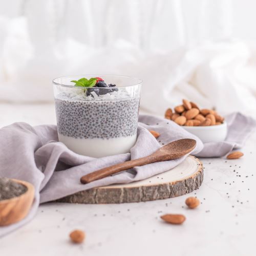 Pudding de chia à la spiruline