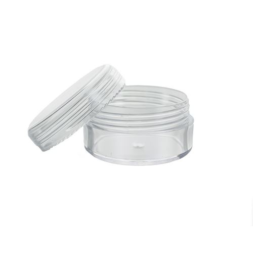 Pot de crème en plastique , transparent, 10 ml