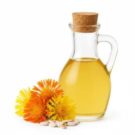 Bouteille en plastique d'huile de carthame (à haute teneur en acide oléique)