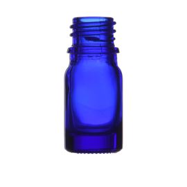 Bouteille en verre sans couvercle, bleue, 5 ml