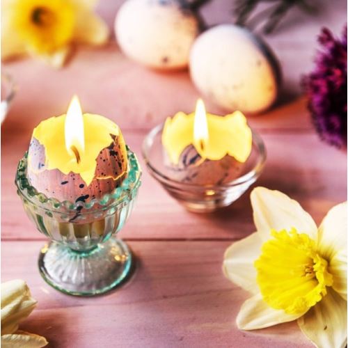 Bougies de printemps en coquilles d'œuf - comment fabriquer une bougie de Pâques