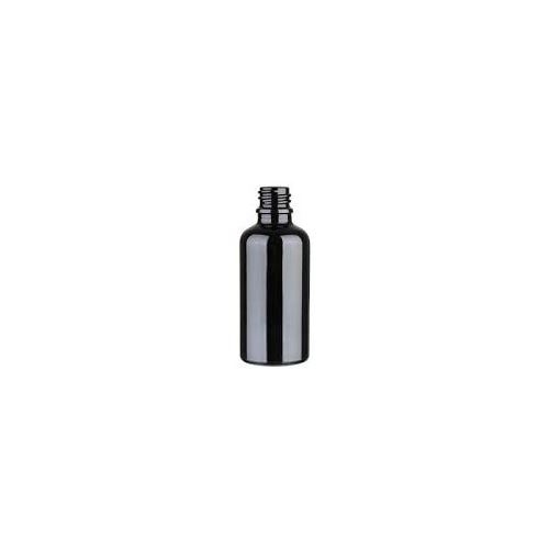 Bouteille en verre sans couvercle, noire, 50 ml