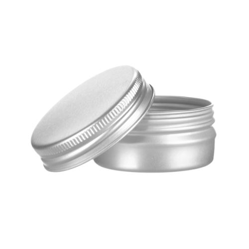 Boîte en aluminium ronde avec couvercle aux bords plus hauts, 15 ml