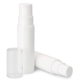 Flacon airless en plastique, blanc, 5 ml