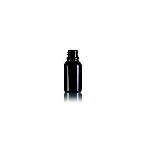 Bouteille en verre sans couvercle, noire, 15 ml