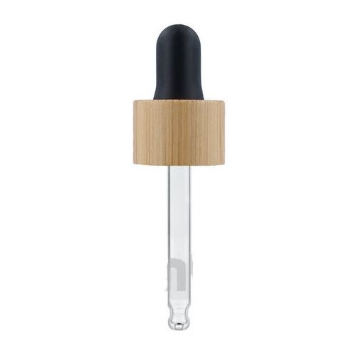 Pipette en bambou, caoutchouc noir, 10 ml