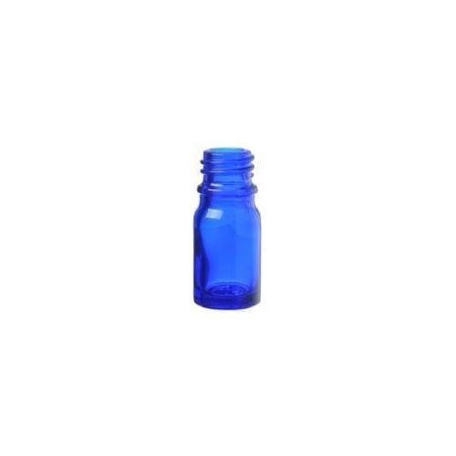 Bouteille en verre sans couvercle, bleue, 5 ml