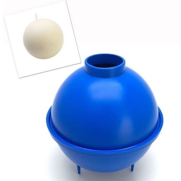 Boule de moule de bougie en plastique, diamètre 75 mm