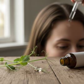 Des pousses de pois qui redonnent vie aux cheveux