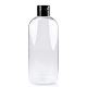 Bouteille en plastique transparente avec bouchon à clapet noir 24/415, 250 ml