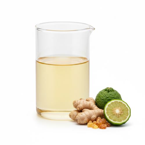Gingembre, ambre et bergamote, parfum cosmétique